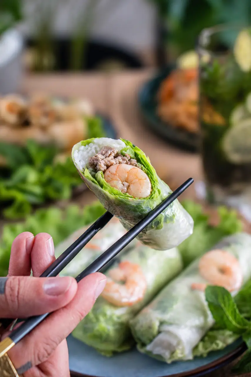 Rouleau de printemps porc crevettes